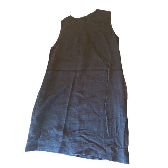 LAgence Womens Black Sleeveless Ruffle Front Shift Dress Sz 2 Wool Botton Blend - Picture 6 of 6